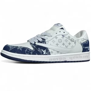 نایک ایر جردن وان لو تراویس اسکات لویی ویتون NIKE AIR JORDAN 1 LOW TRAVIS SCOTT X LOUIS VUITTON سرمه ای