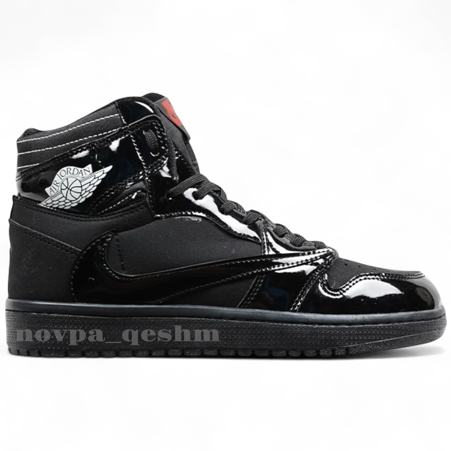 کفش کتونی جردن 1 ساقدار تراویس اسکات Jordan 1 Travis Scott تمام مشکی