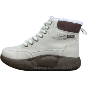 نیم بوت خزدار ضدآب ankle boots water proof کرم
