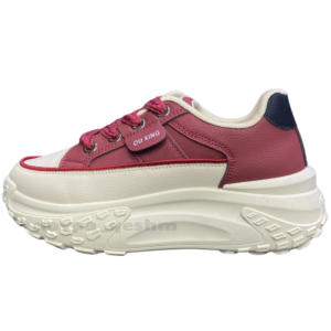 کفش کتونی فانتزی زنانه طبی لژدار Platform sneakers High Heel قرمز