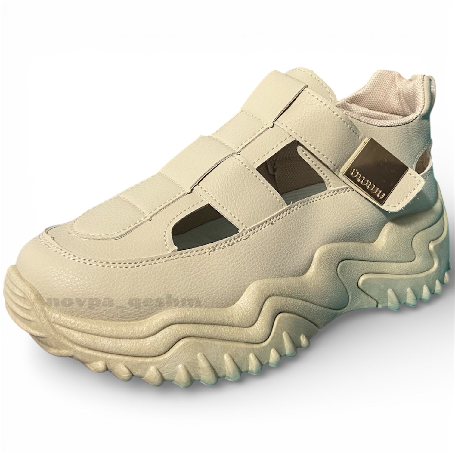 کفش صندل طبی لژدار Women’s Platform Sandal’s کرم