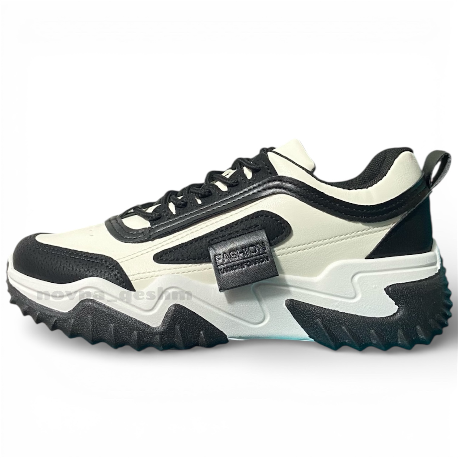کفش کتونی لژدار زنانه Platform sneakers مشکی