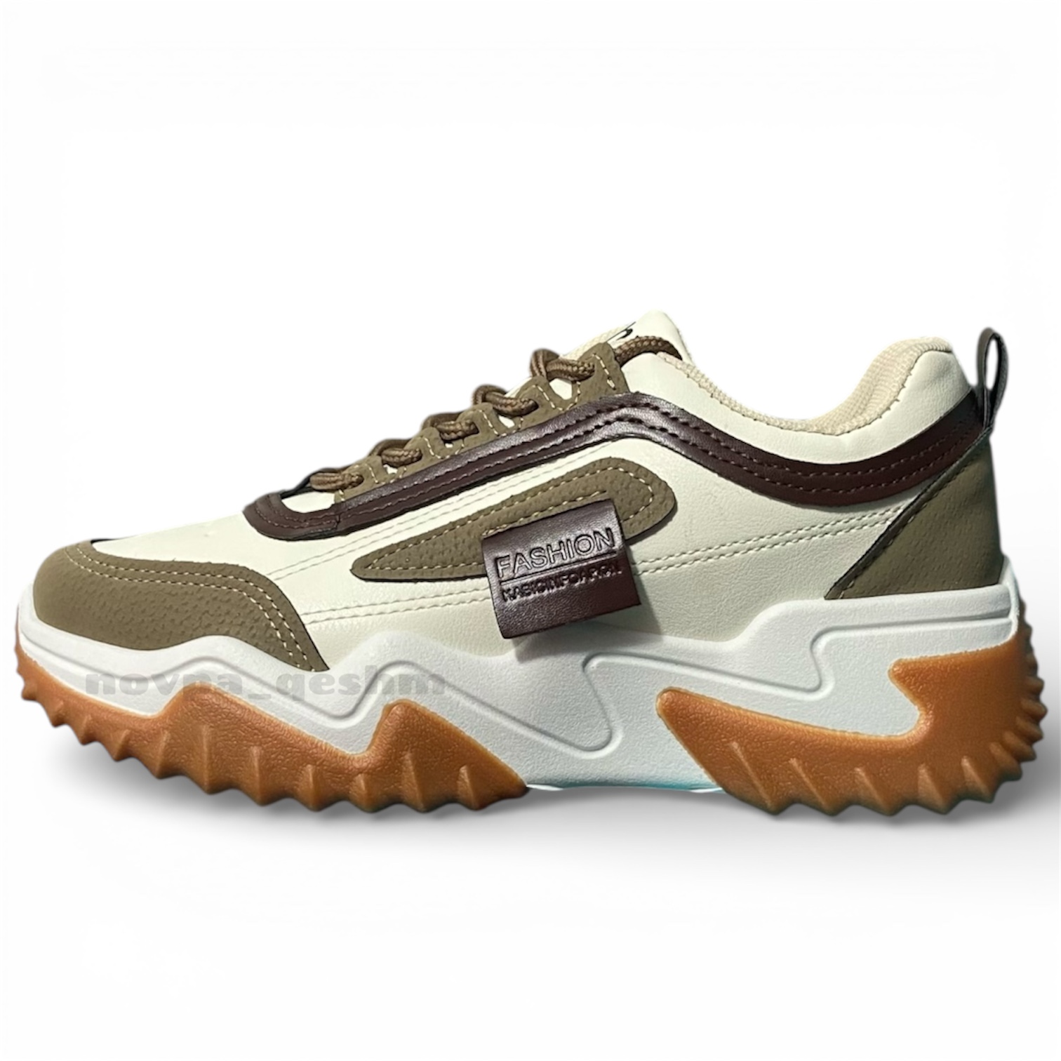 کفش کتونی لژدار زنانه Platform sneakers سبز