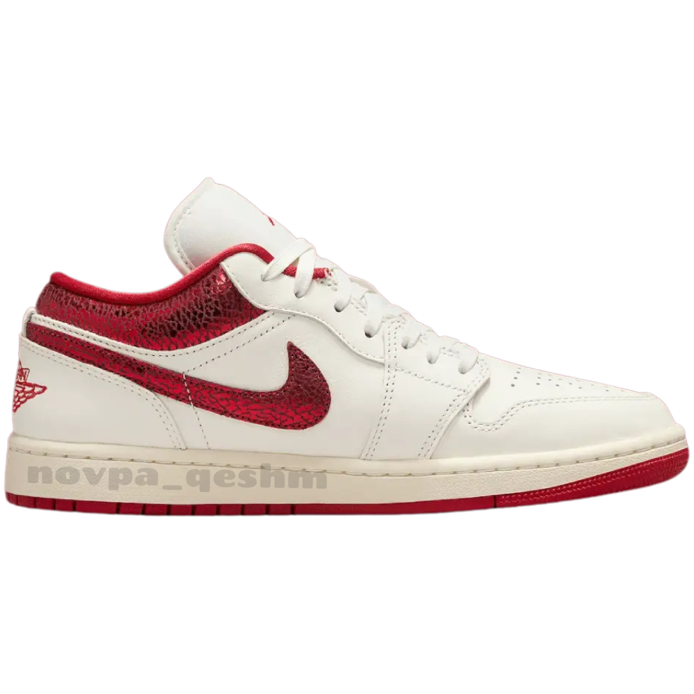 کفش کتونی زنانه و مردانه نایک ایر جردن 1 لو رابی Nike air jordan 1 Low SE Ruby سفید قرمز