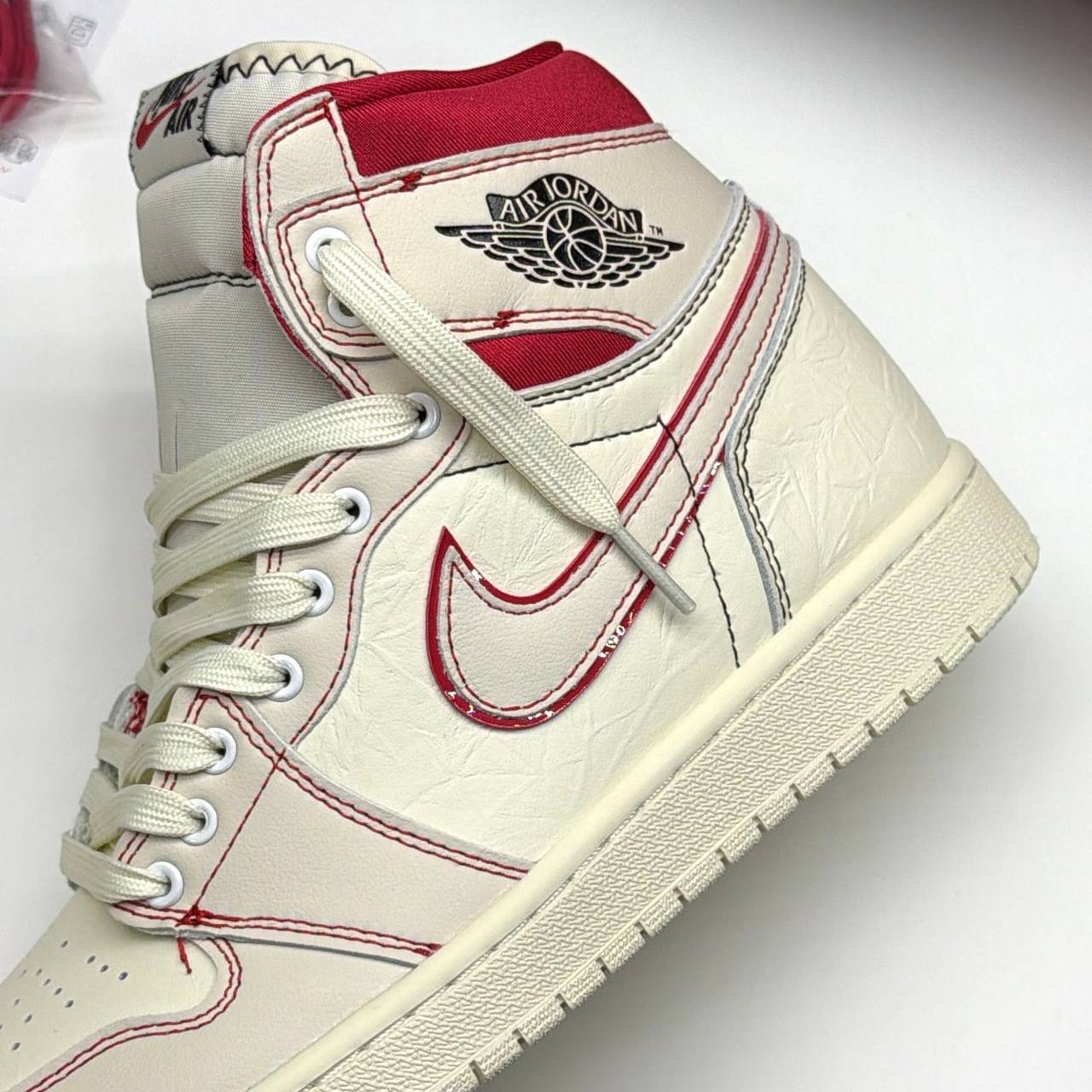 کفش کتونی نایک ایر جردن وان ساقدار رترو فانتوم جیم رد Nike Air Jordan 1 High Retro Phantom Gym Red