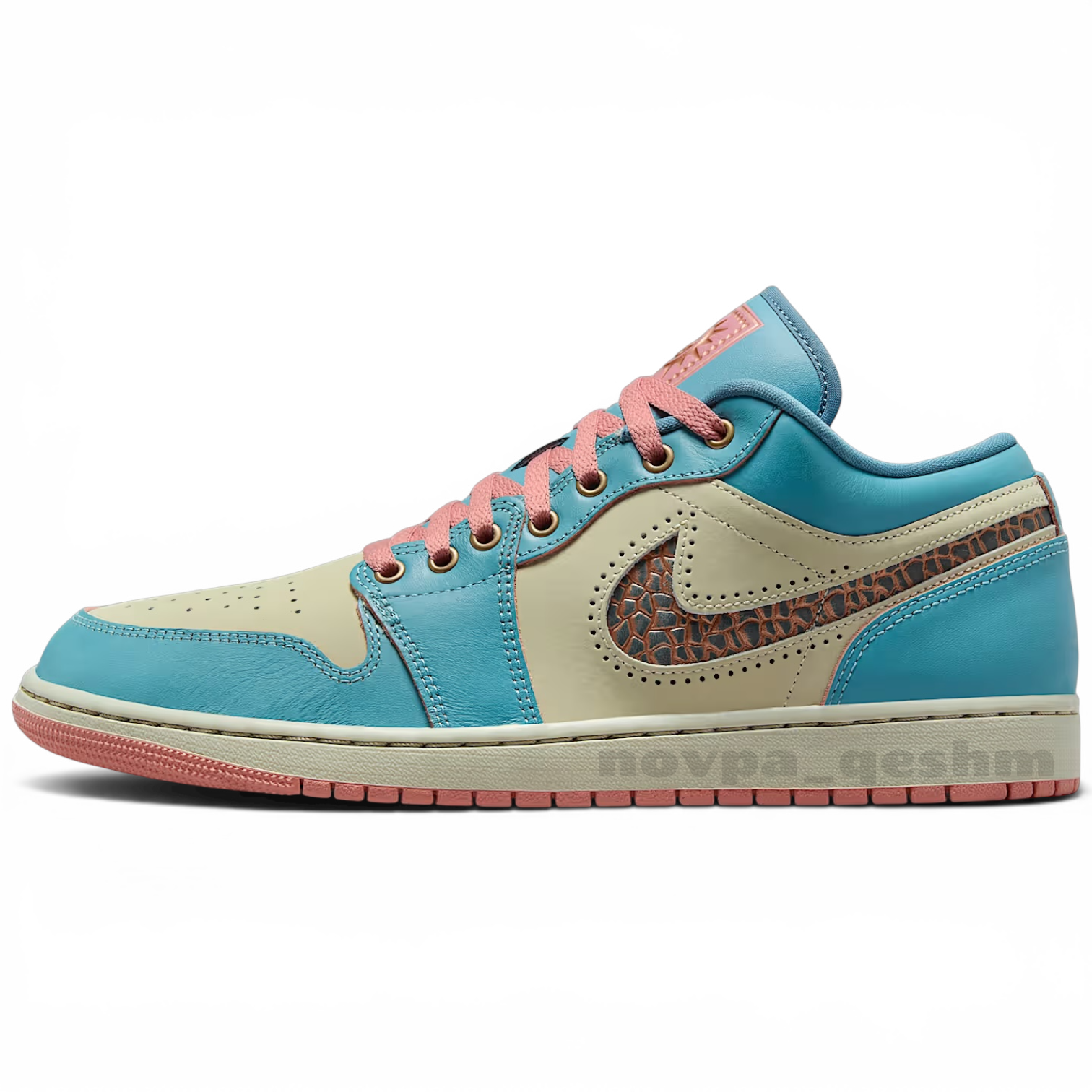 کفش کتونی زنانه نایکی ایر جردن 1 | Nike Air Jordan 1 Low SE Shoes Somos Eternos آبی پلنگی