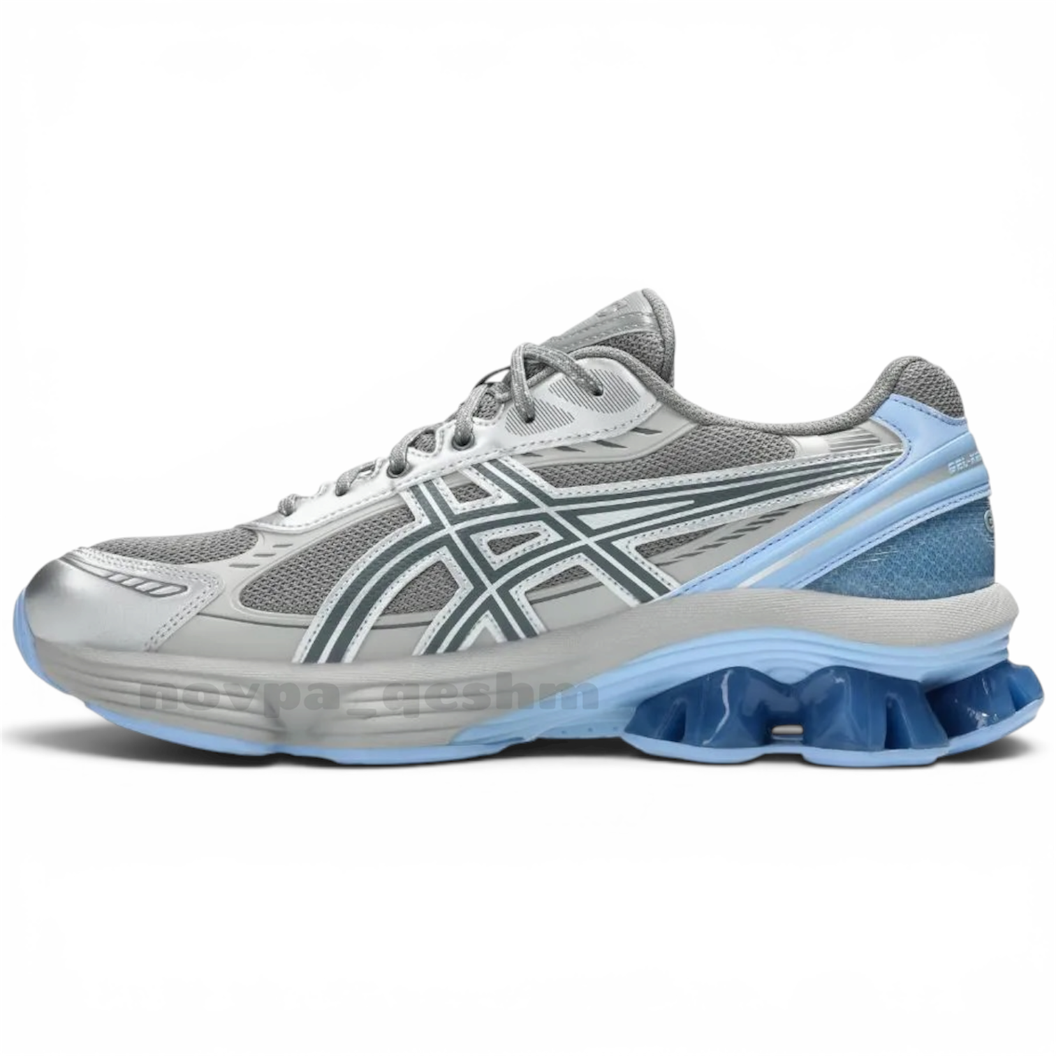 کفش کتونی اسیکس ژل کینتیک فلوئنت ASICS GEL-Kinetic Fluent طوسی آبی