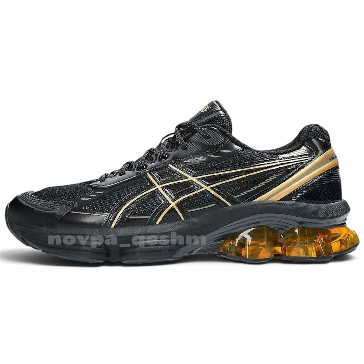 کفش کتونی اسیکس ژل کینتیک فلوئنت ASICS GEL-Kinetic Fluent مشکی طلایی