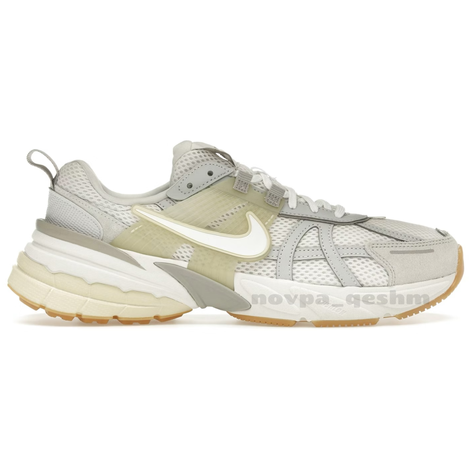 کتونی نایک وی تو کی ویتنام ست زنانه و مردانه Nike v2k run grey yellow طوسی زرد