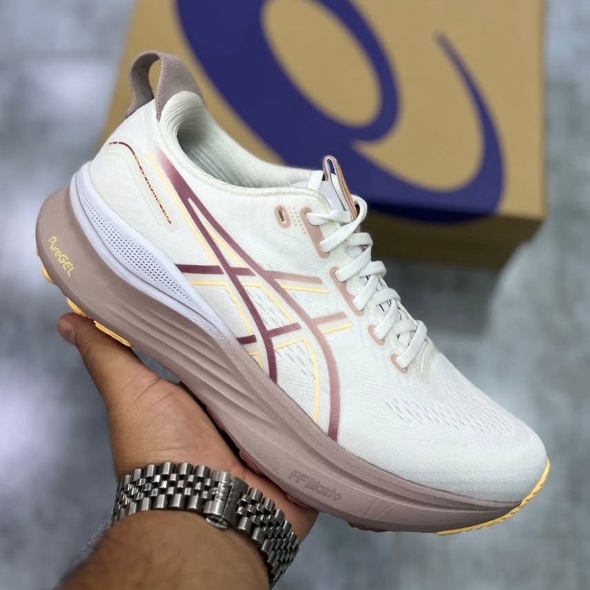 کفش کتونی رانینگ زنانه اسیکس ژل کایانو ASICS GEL-KAYANO 32 قهوه ای