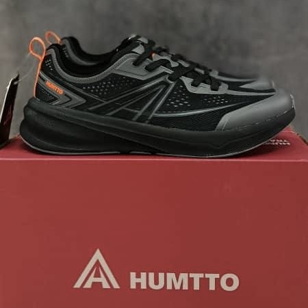 کفش کتونی طبی رانینگ مردانه هامتو Humtto men's shoes مشکی نارنجی