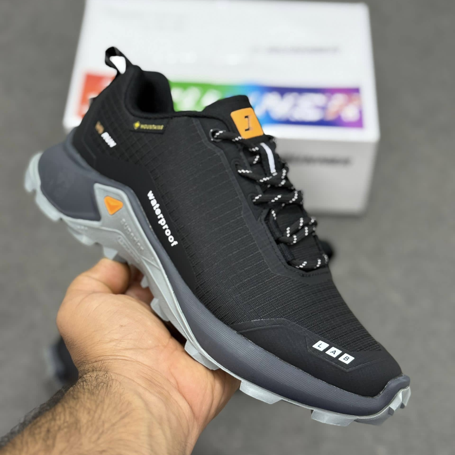 کفش کتونی طبیعت گردی و کوهنوردی ضد آب آی رانر I-RUNNER Waterproof Shoes مشکی طوسی