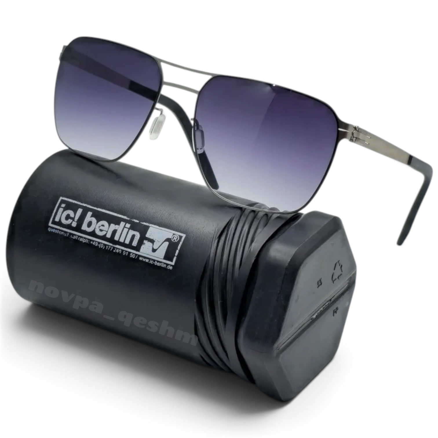 عینک آفتابی آیس برلین لگو بخار مدل IC berlin sunglasses T112 نقره ای