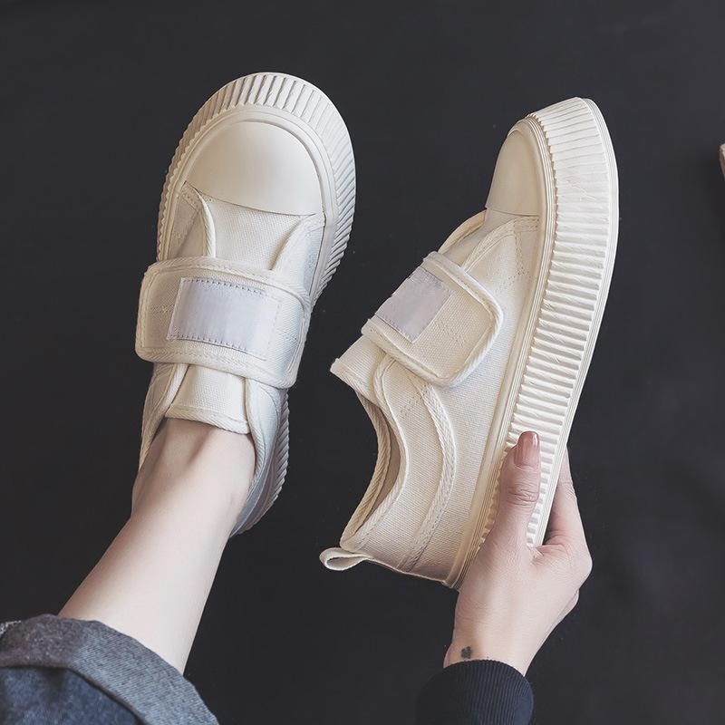 کتونی ونس زنانه چسبی برزنتی Women's Canvas Slippers سفید