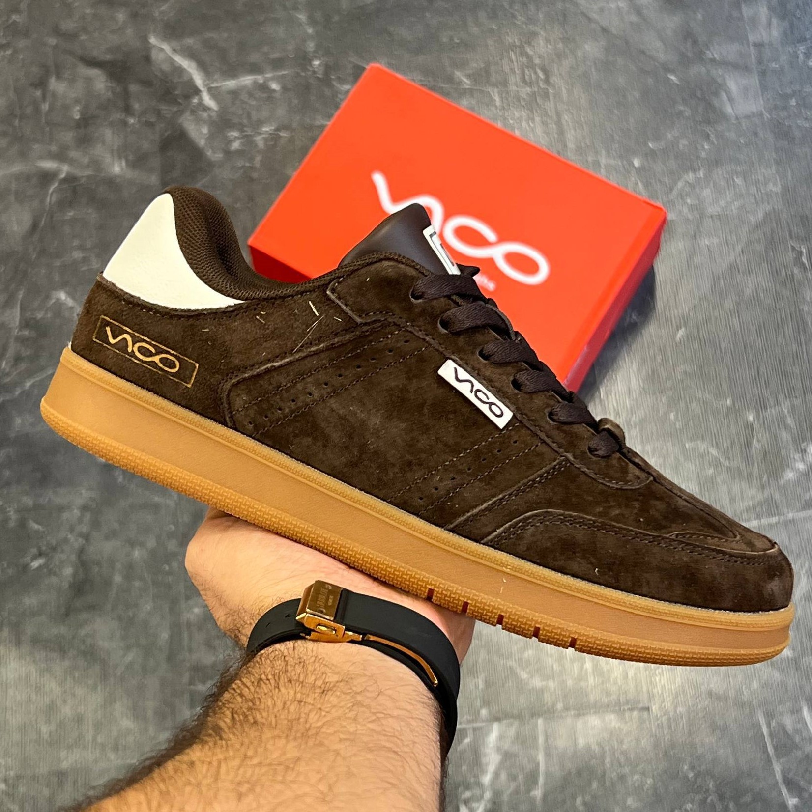 کتونی ونس مردانه ویکو جیر Men's Vans Vico قهوه ای