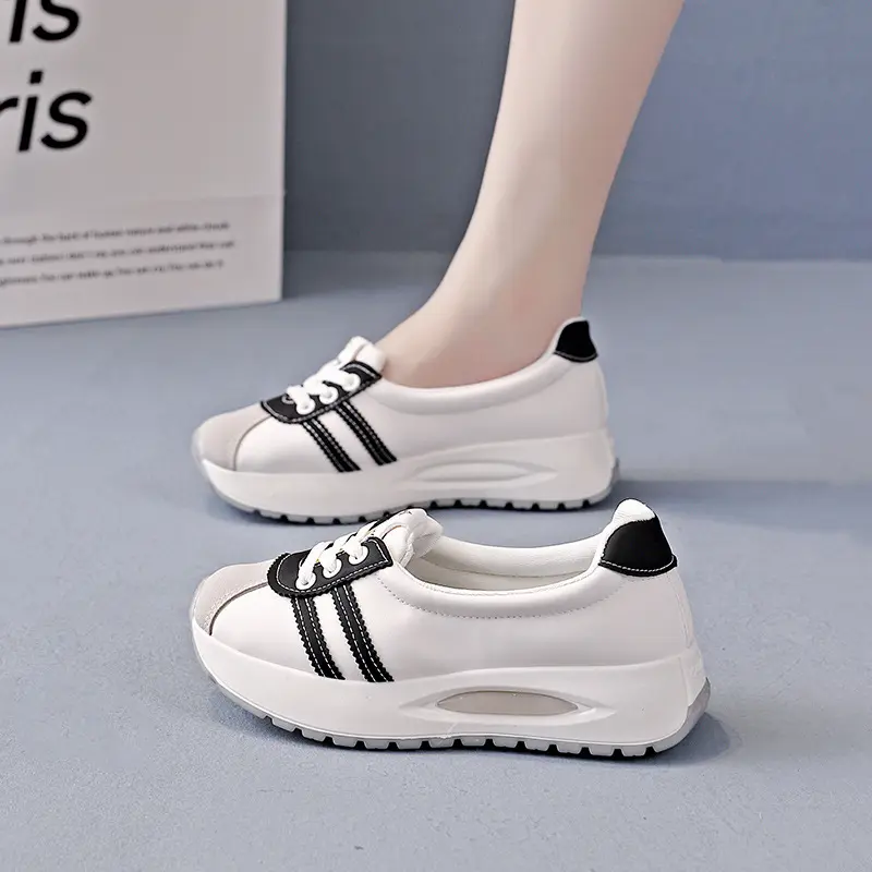 کفش کتونی فانتزی زنانه لژدار عروسکی Women's Platform sneakers مشکی