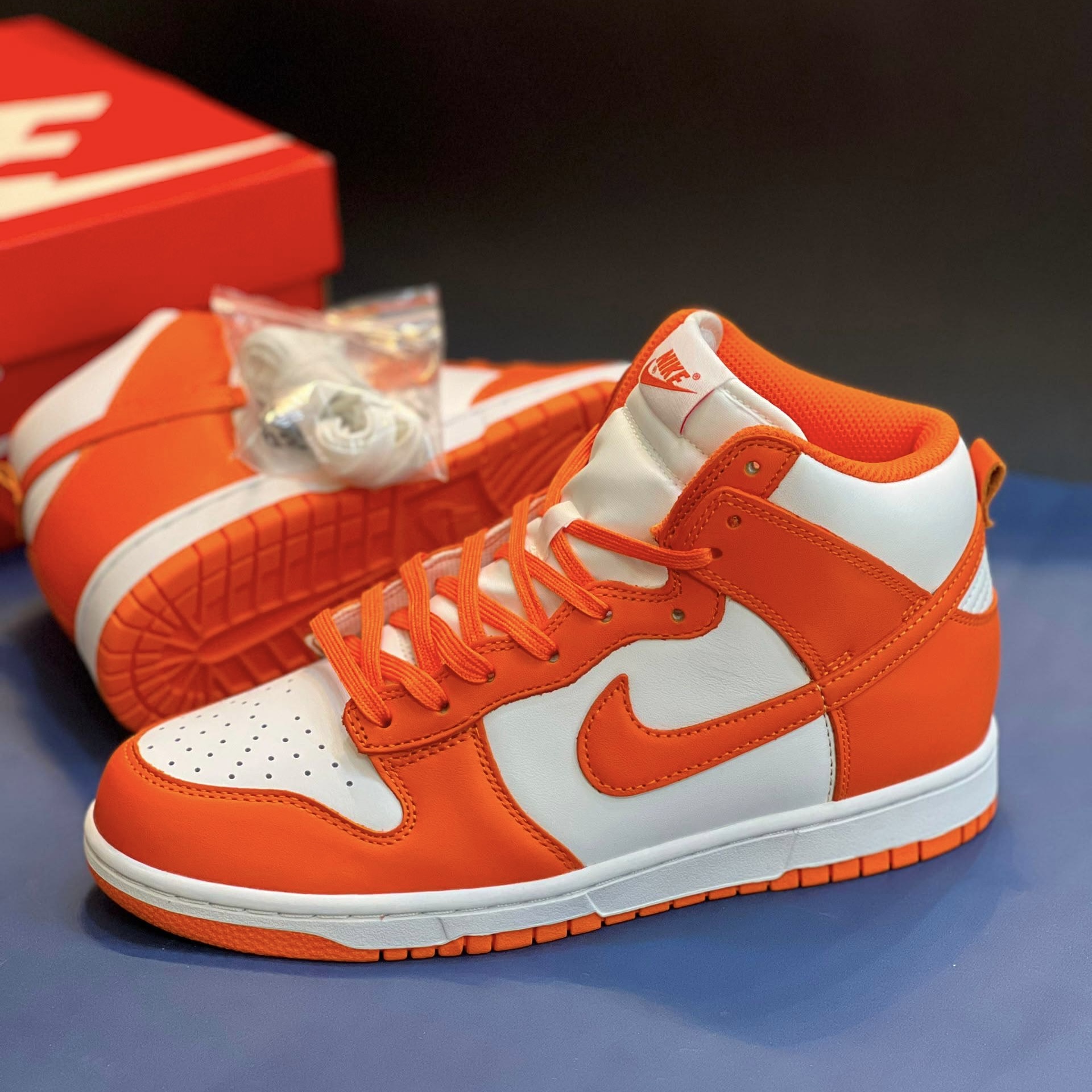 کفش کتونی مردانه ساقدار نایک دانک سیراکیوز Nike Dunk High Syracuse نارنجی