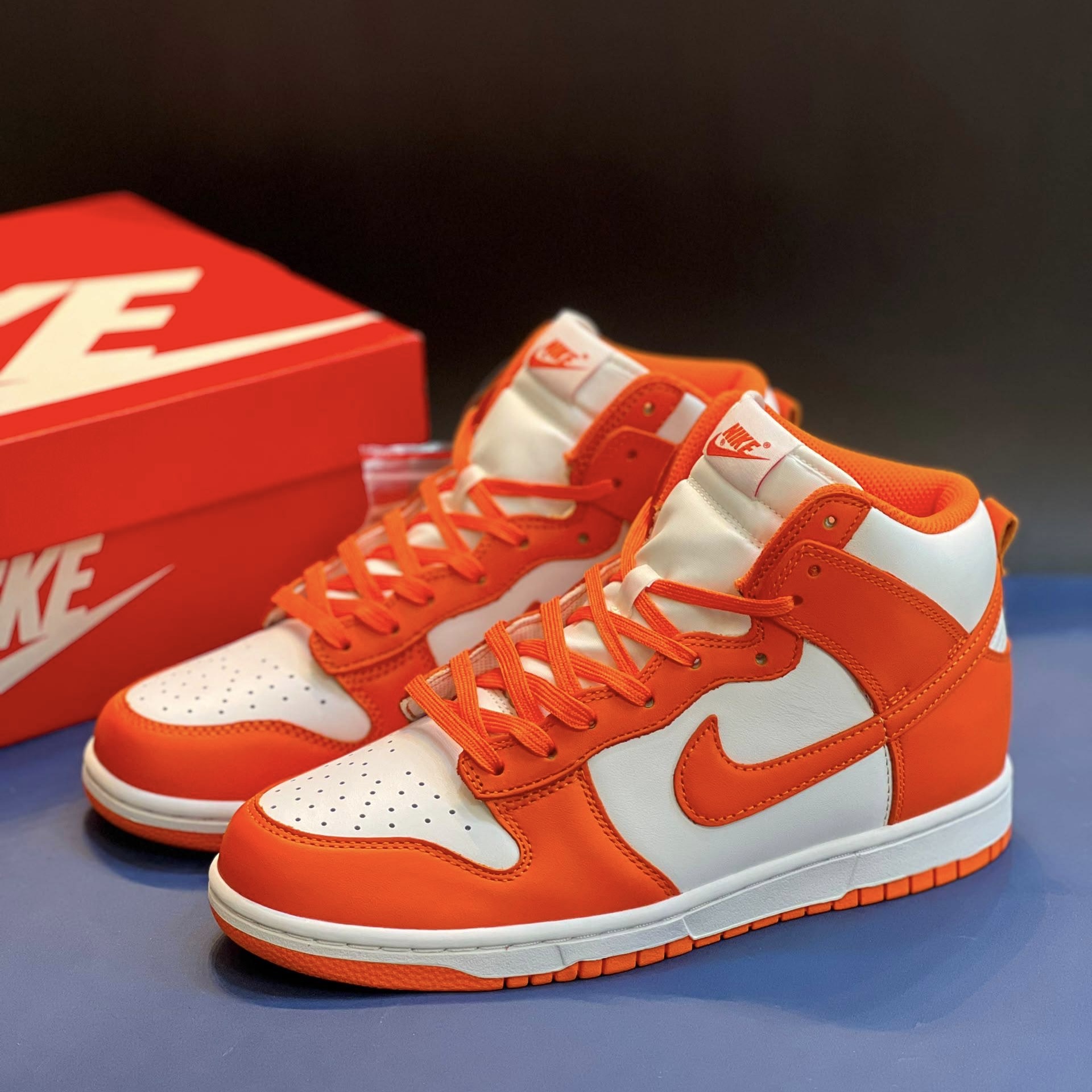 کفش کتونی مردانه ساقدار نایک دانک سیراکیوز Nike Dunk High Syracuse نارنجی