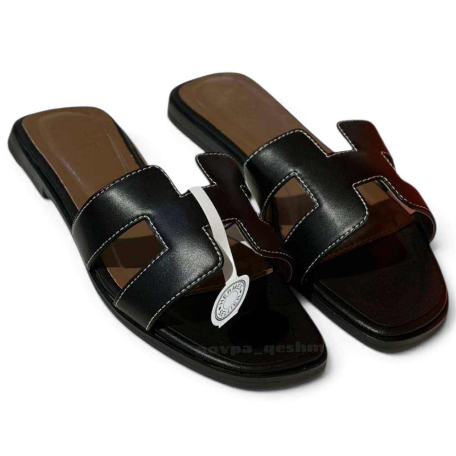صندل زنانه هرمس اوران Hermès Oran Sandals مشکی