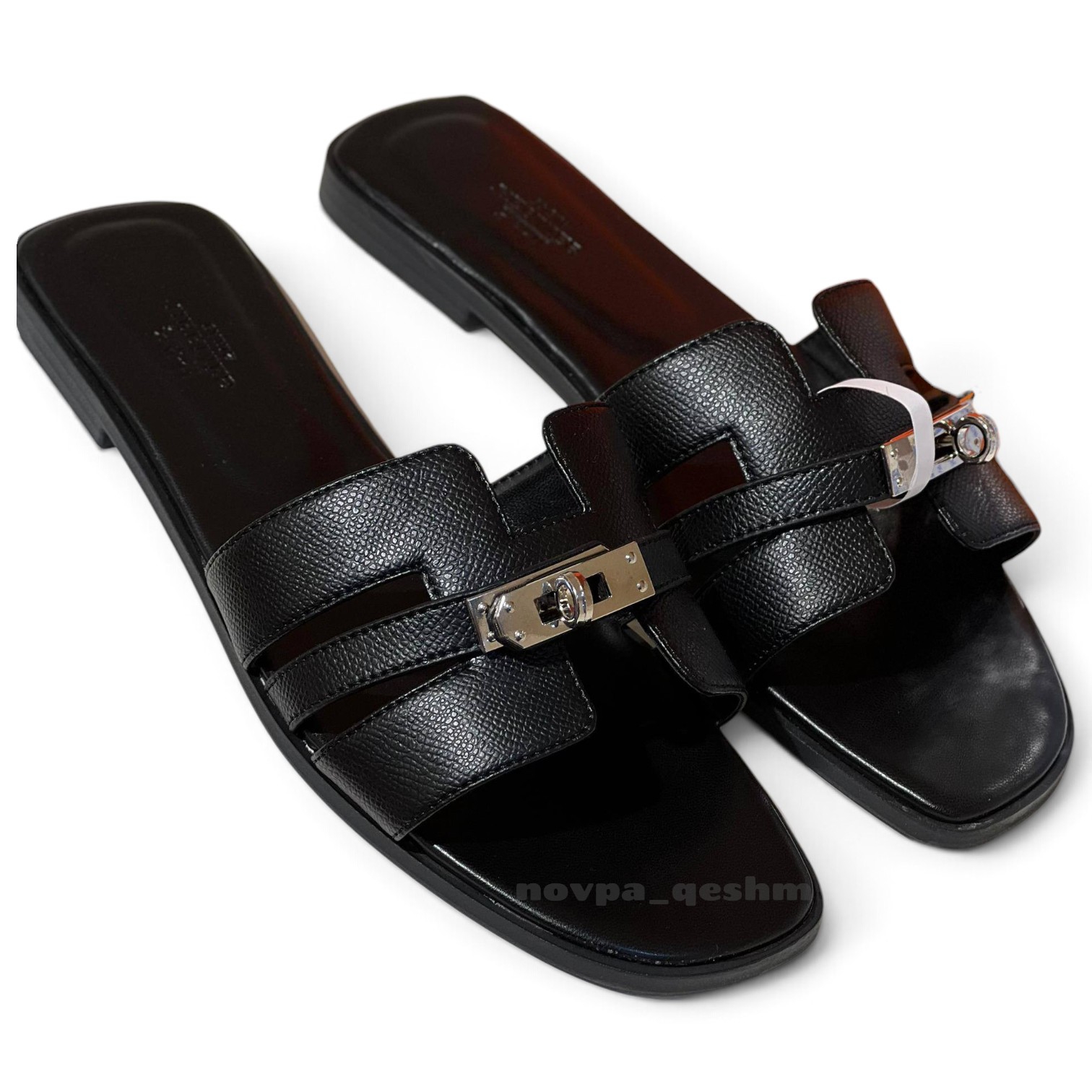 صندل زنانه هرمس کلی Hermès Kelly Sandals مشکی