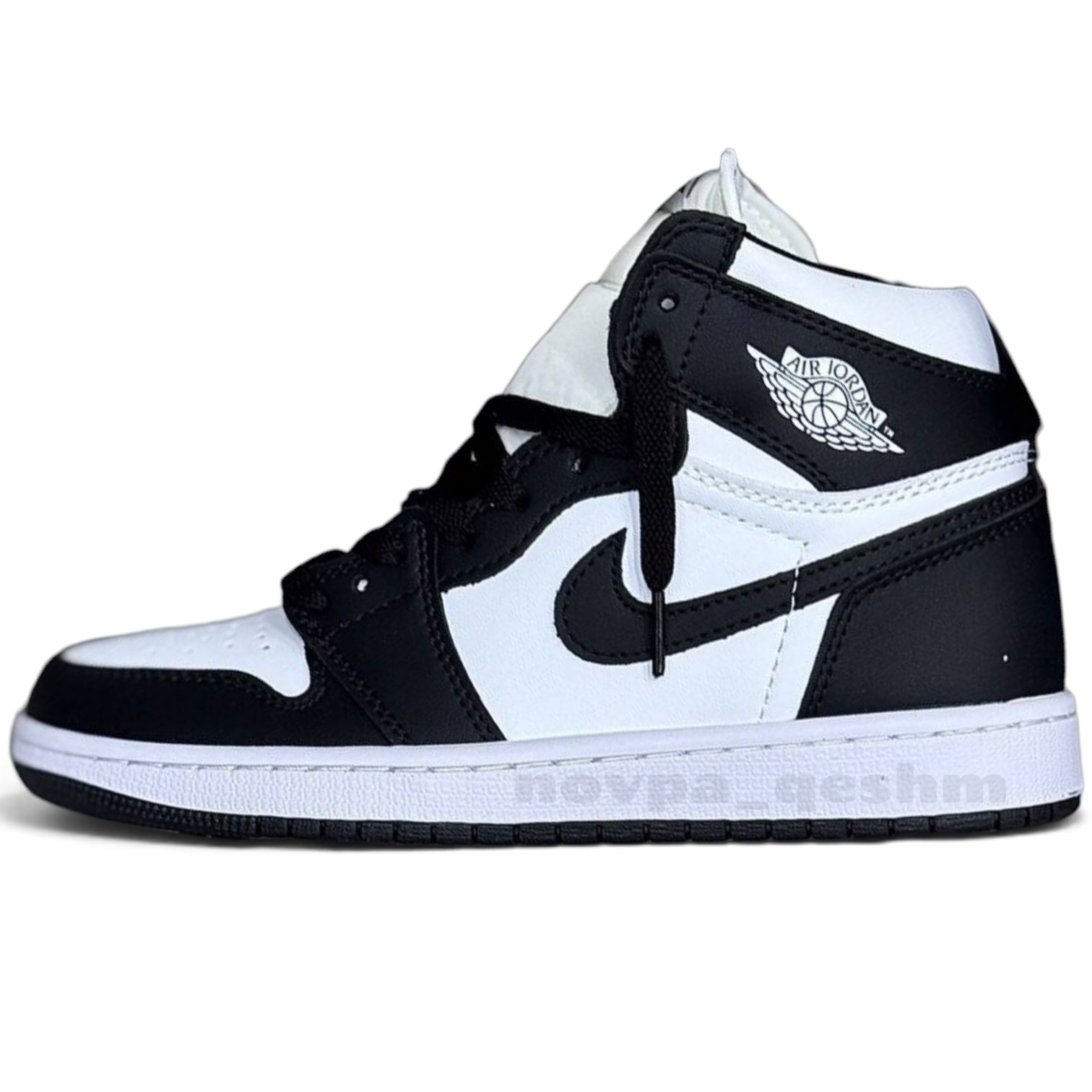 کفش کتونی زنانه و مردانه نایک ایر جردن ۱ ساقدار پاندا Nike Air Jordan 1 High Panda سفید مشکی