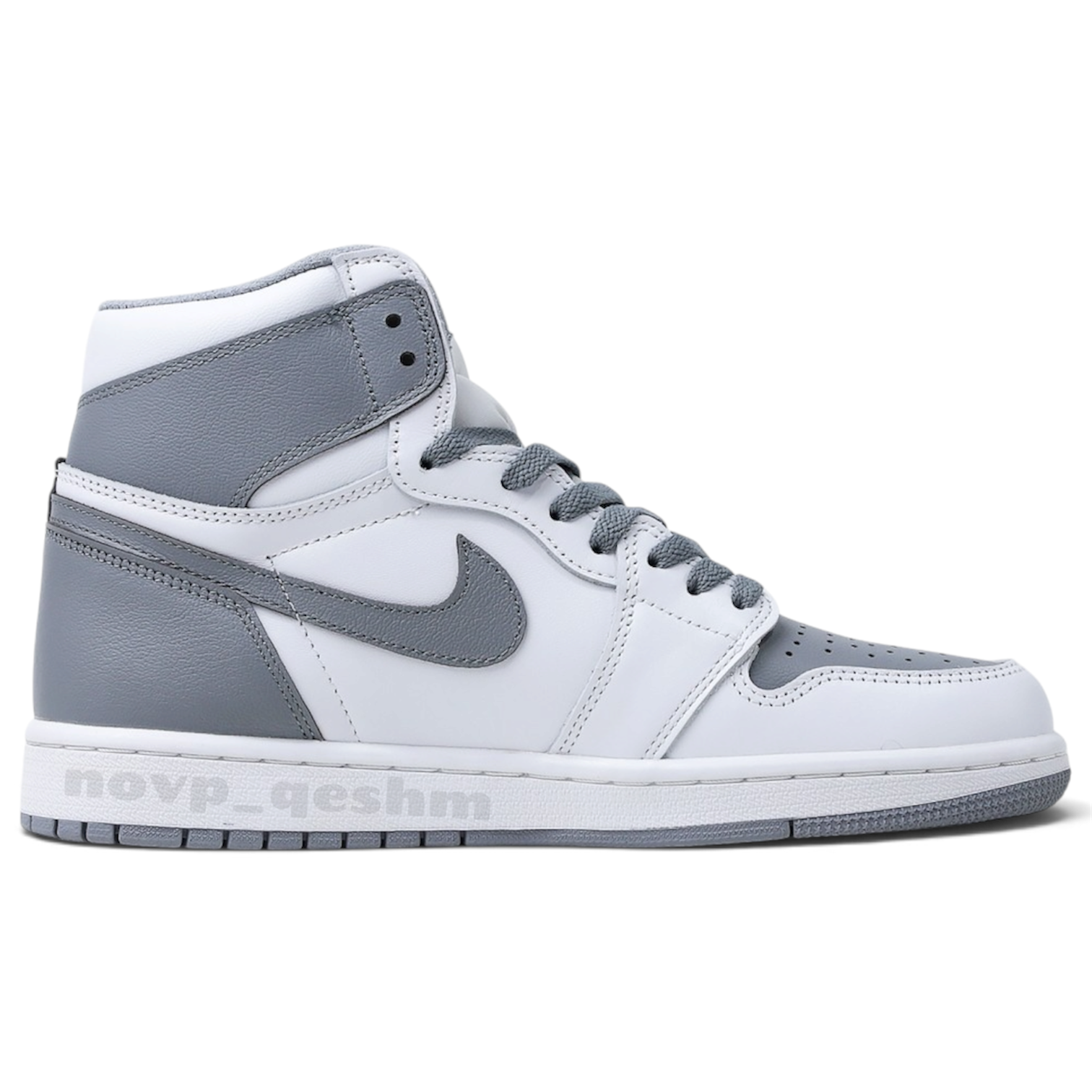کفش کتونی نایک ایر جردن 1 ساقدار استیل طوسی سفید 'Nike Air Jordan 1 Retro Hight OG 'Stealth