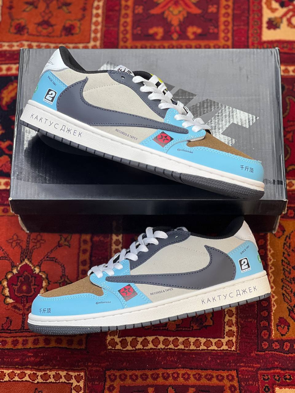کتونی نایک ایر جردن 1 تراویس اسکات جک بویز بی ام دبلیو NIKE AIR JORDAN 1 TRAVIS SCOTT X Jackboys BMW