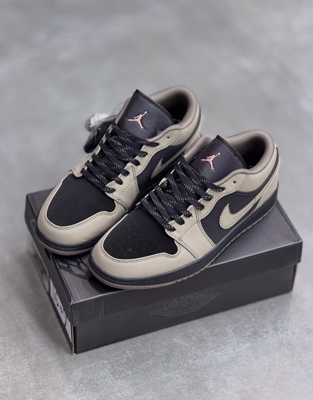 کفش کتونی مردانه نایک ایر جردن 1 نسکافه ای Nike Air Jordan 1 Olive Grey