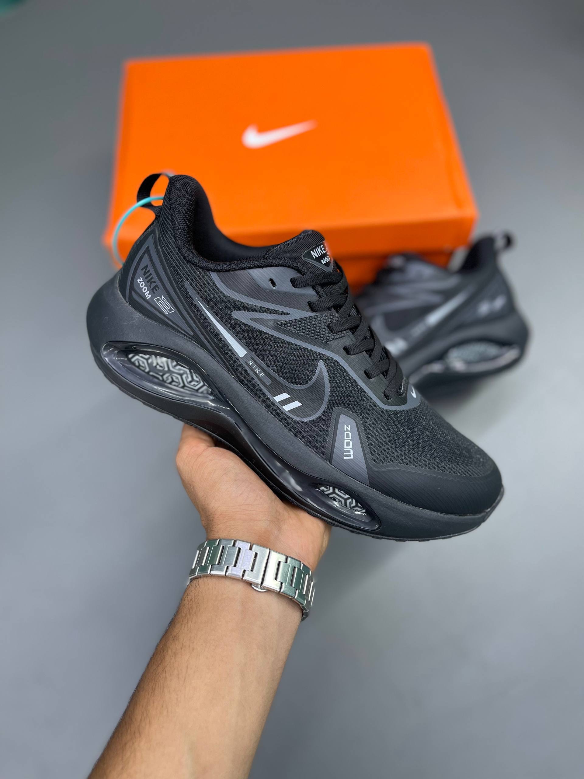 کفش کتونی مردانه نایک ایر زوم وینفلو وی 2 | Nike Air Zoom Winflo v2 تمام مشکی